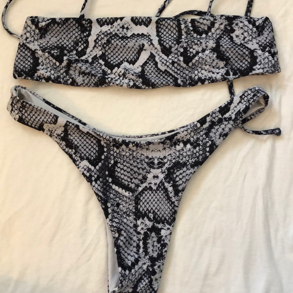 brand-new snakeskin bikini